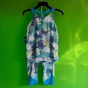 SO Vibrant Blue and Green Patterned Set Size 7/8